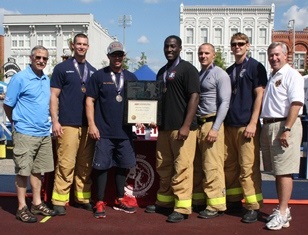 Firefighters with Award